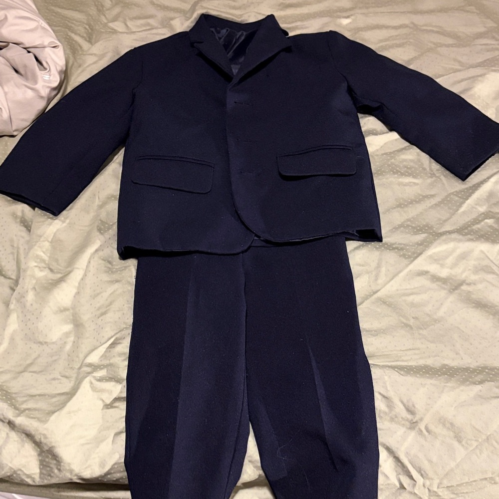 Classic Toddler Navy Blue Suit Set - 3T